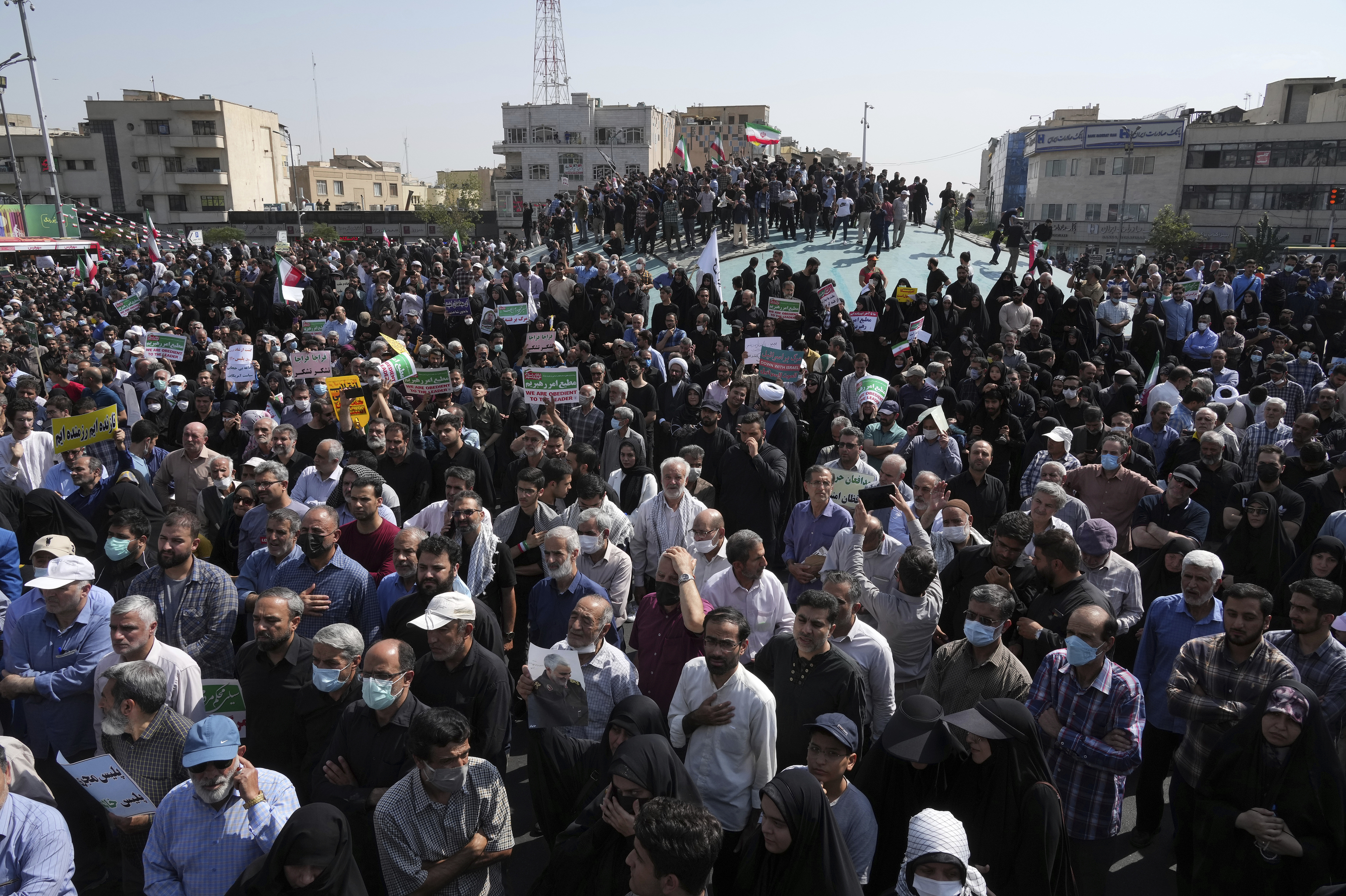 Manifestantes a favor del Gobierno iran