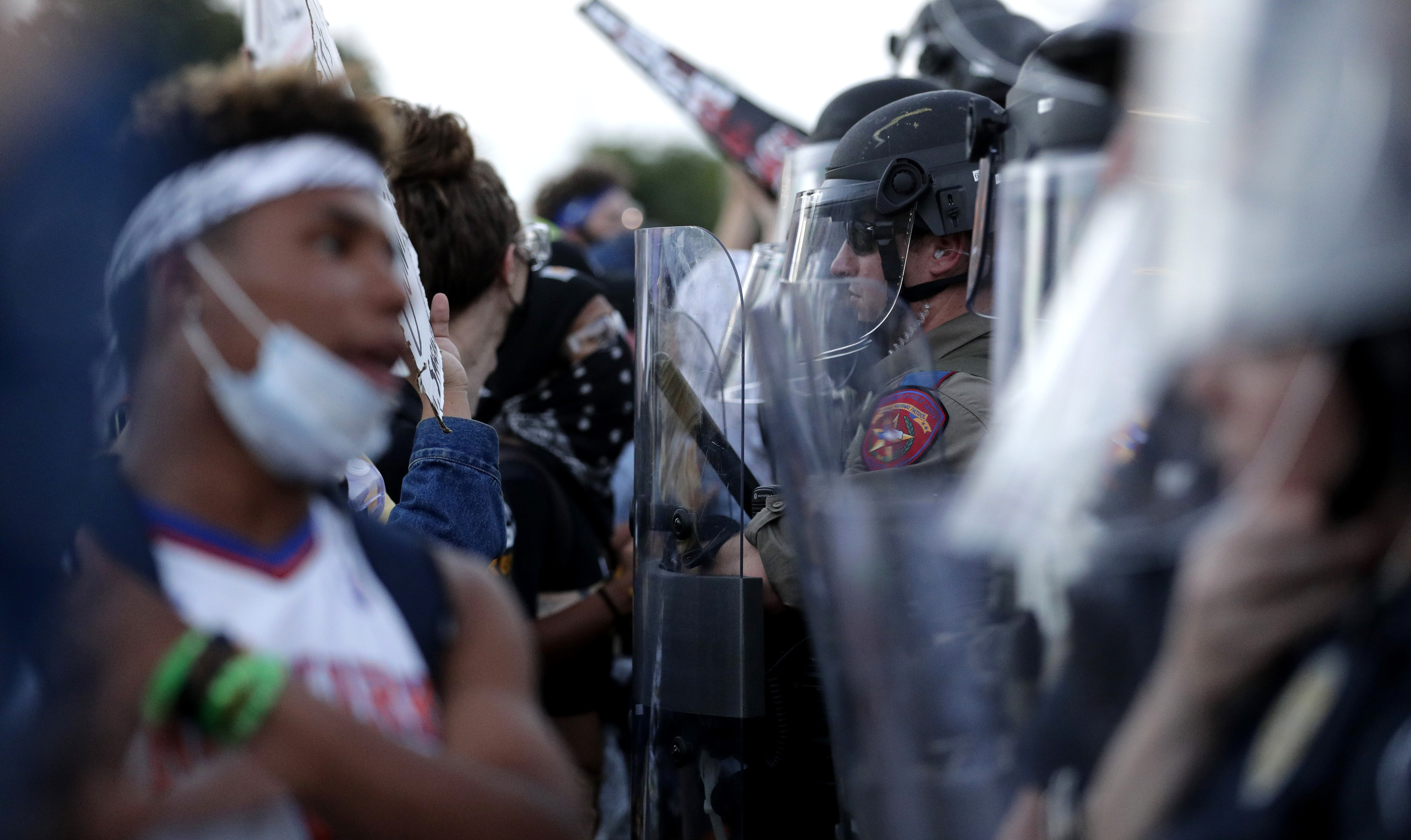 Protesta en Austin por la muerte de George Floyd