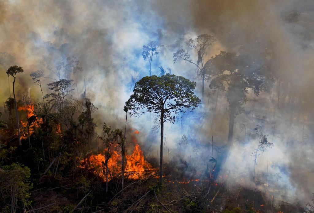 Imagen de archivo de un incendio en la Amazon