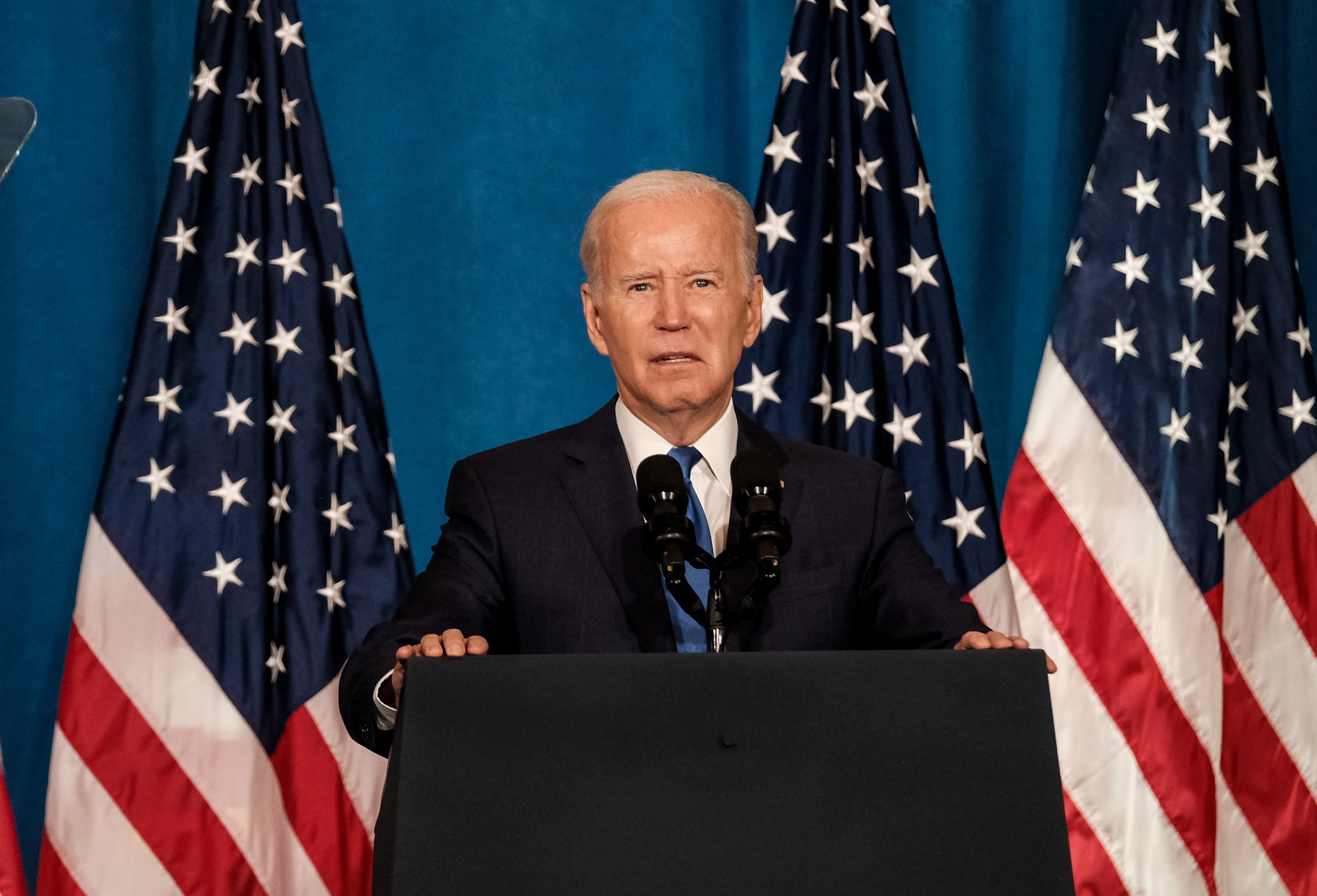 Joe Biden durante su discurso en la Casa Blanca.