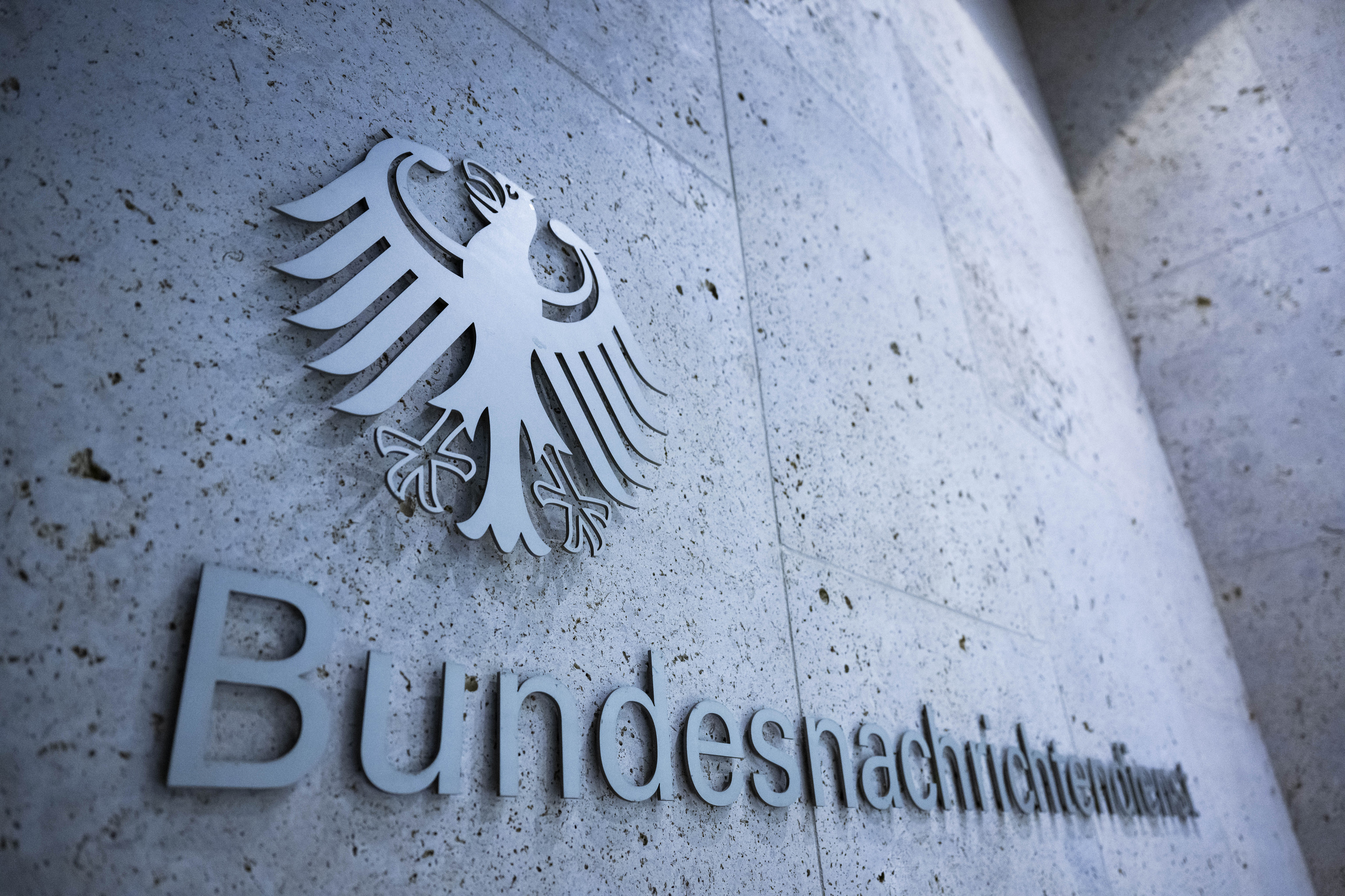 Entrada al edificio del Bundesnachrichtendienst, en Berl