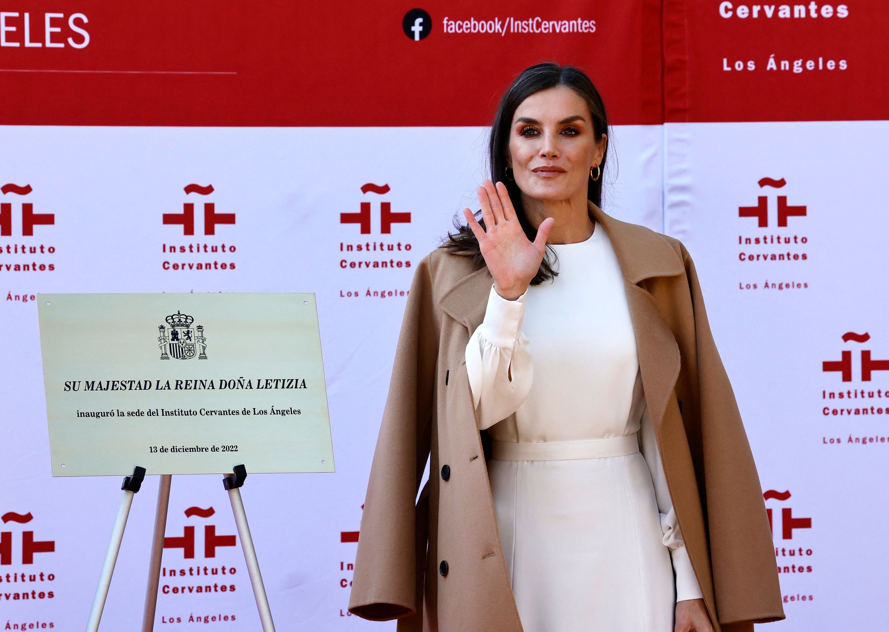 La Reina Letizia en el Instituto Cervantes de Los Angeles.