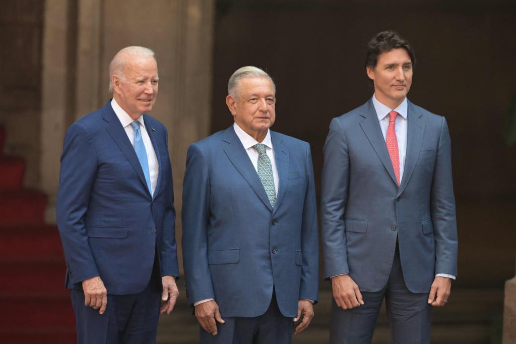 Biden, AMLO y Trudeau, en Ciudad de M