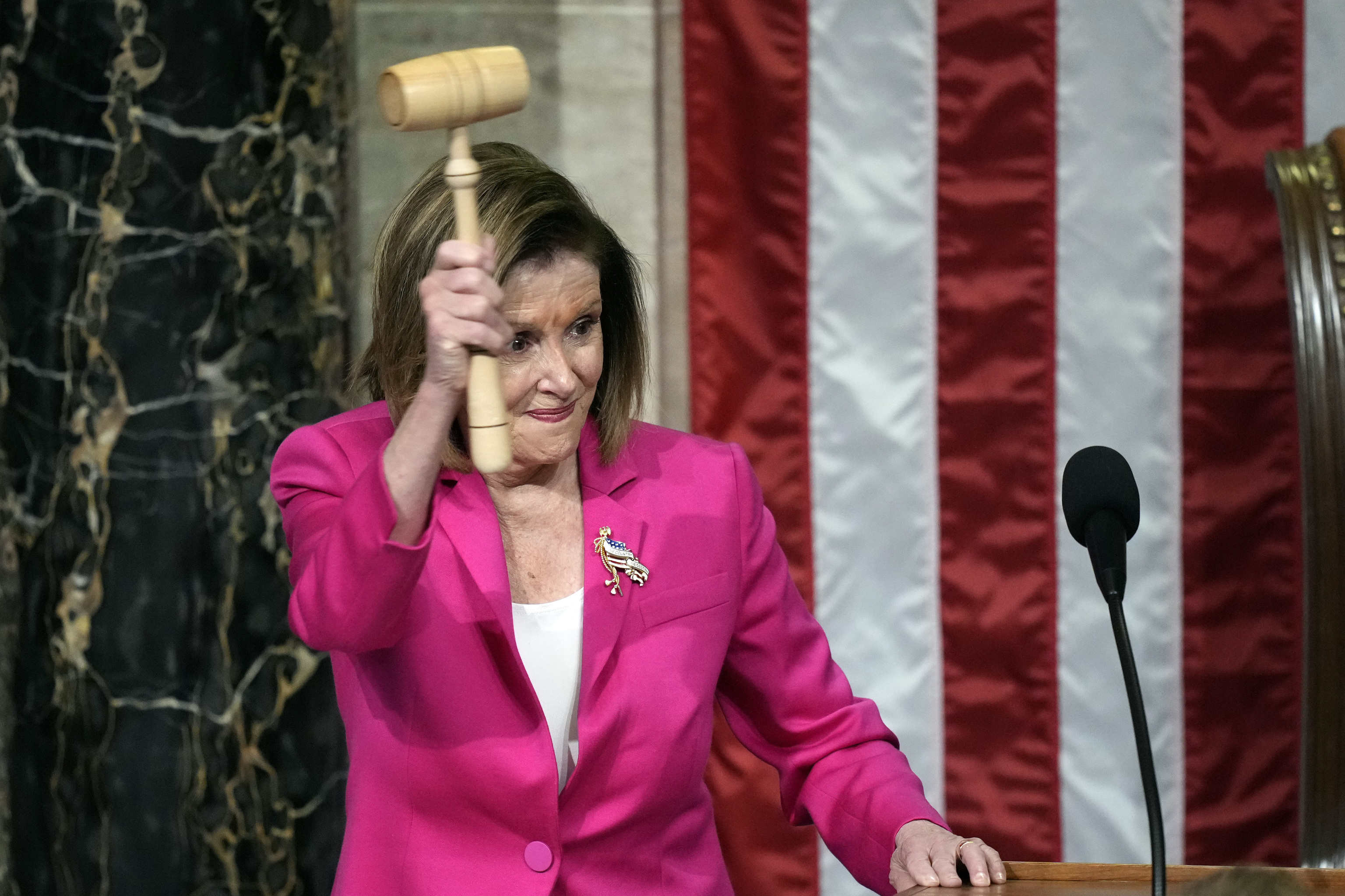 Nancy Pelosi, en la primera sesi