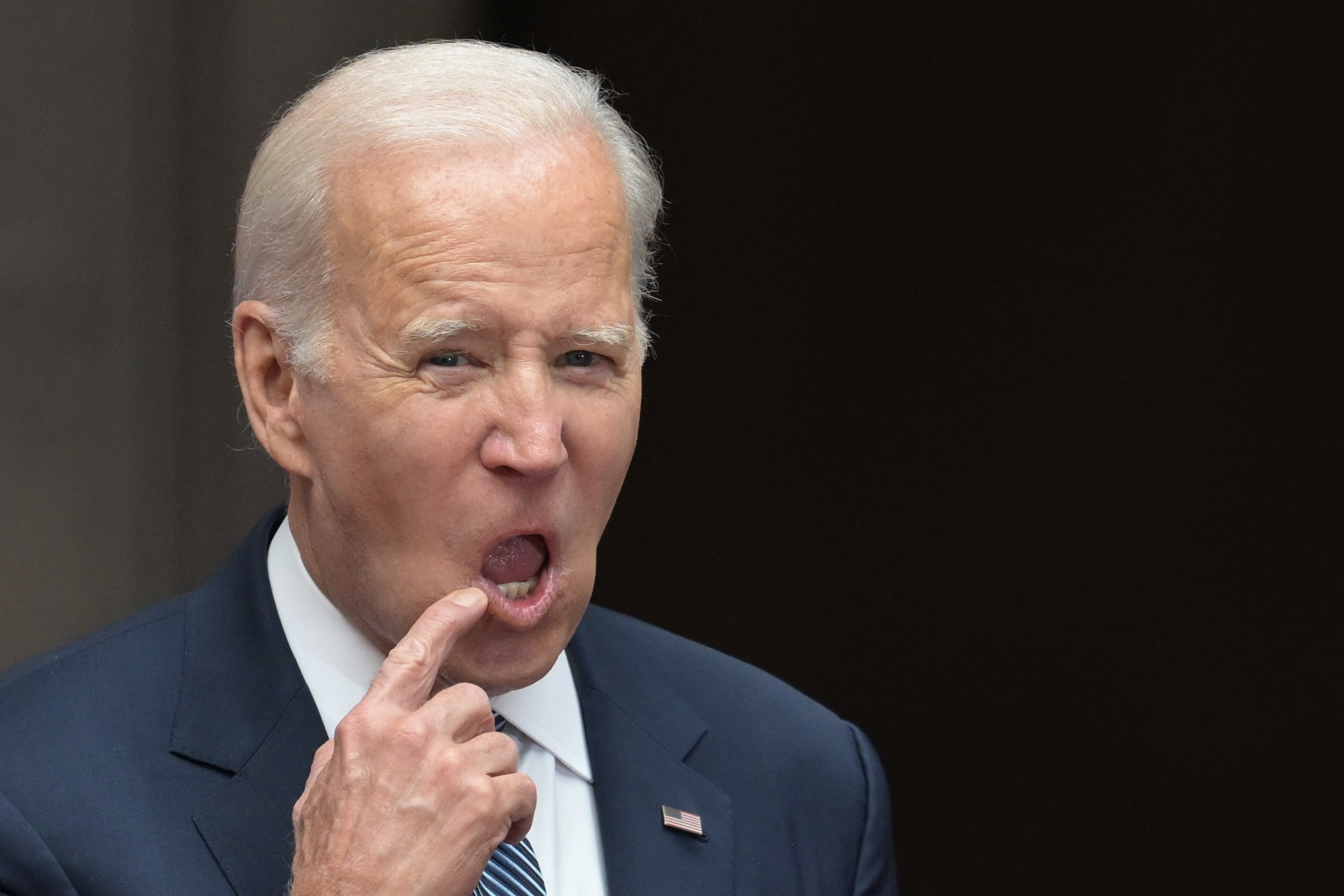 Joe Biden, durante la visita a M