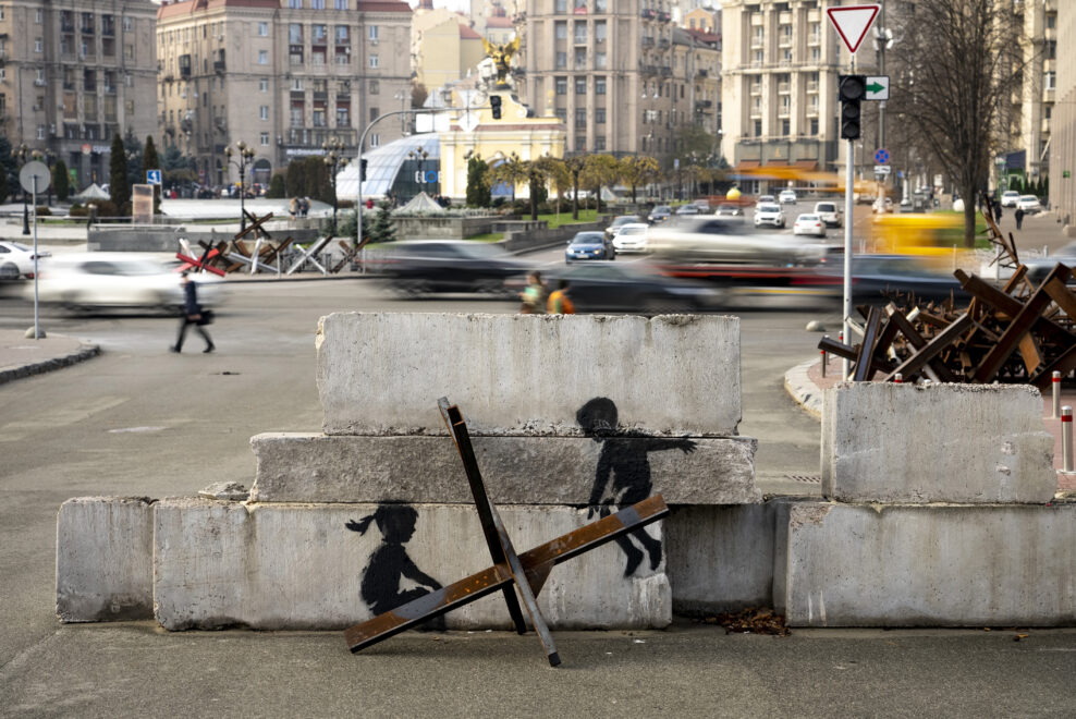 Mural de Banksy en Ucrania