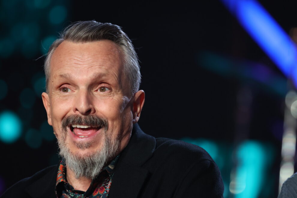 Miguel Bosé en la rueda de prensa del programa de televisión ‘Cover Night’ de TVE