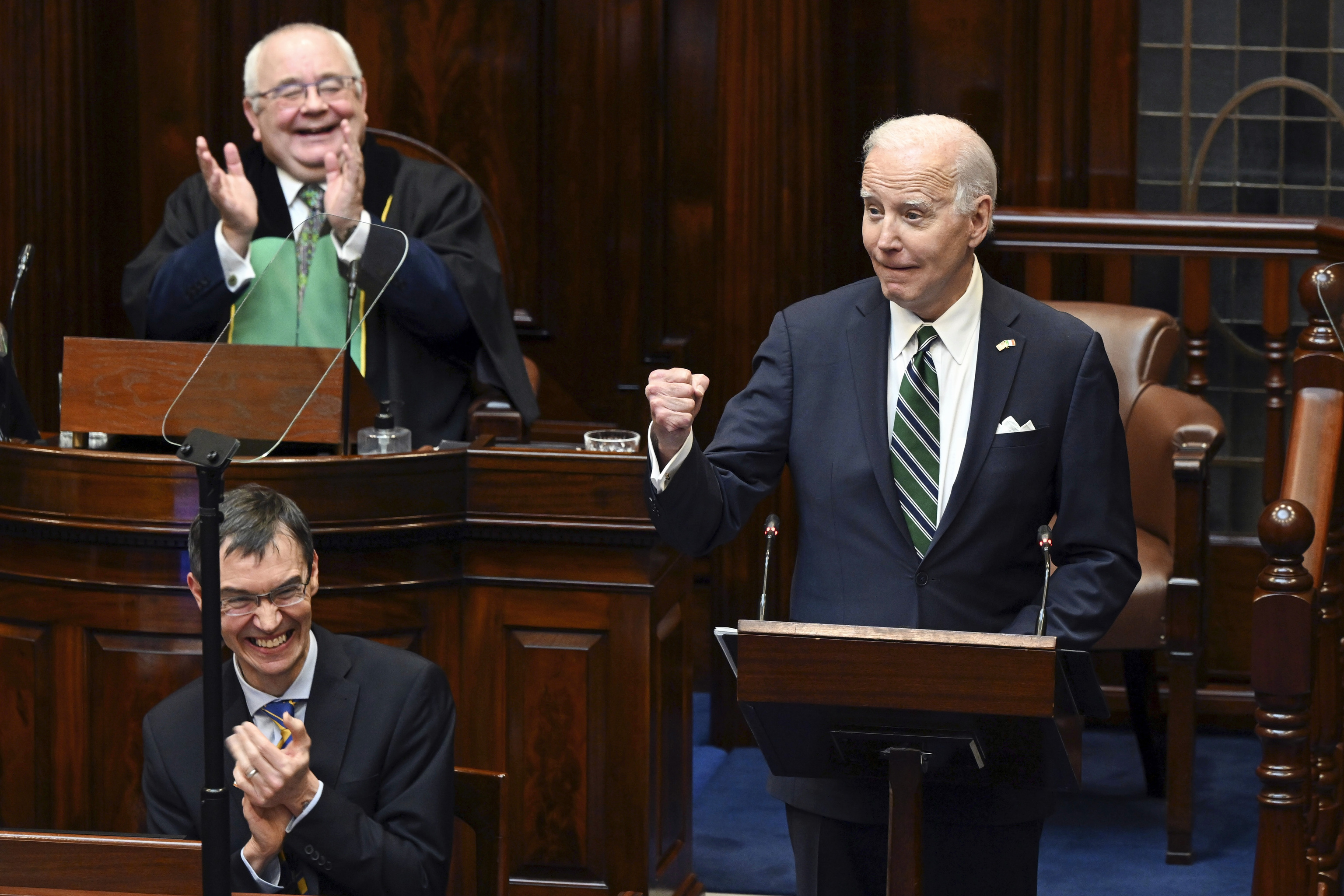 Joe Biden se dirige a los miembros del Parlamento irland