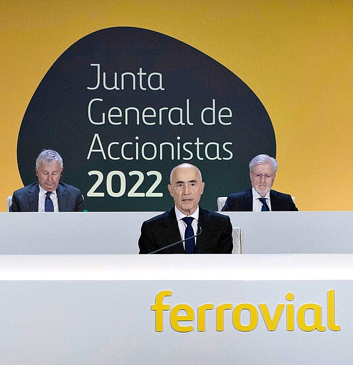 El presidente de Ferrovial, Rafael del Pino, en la junta de accionistas del pasado a