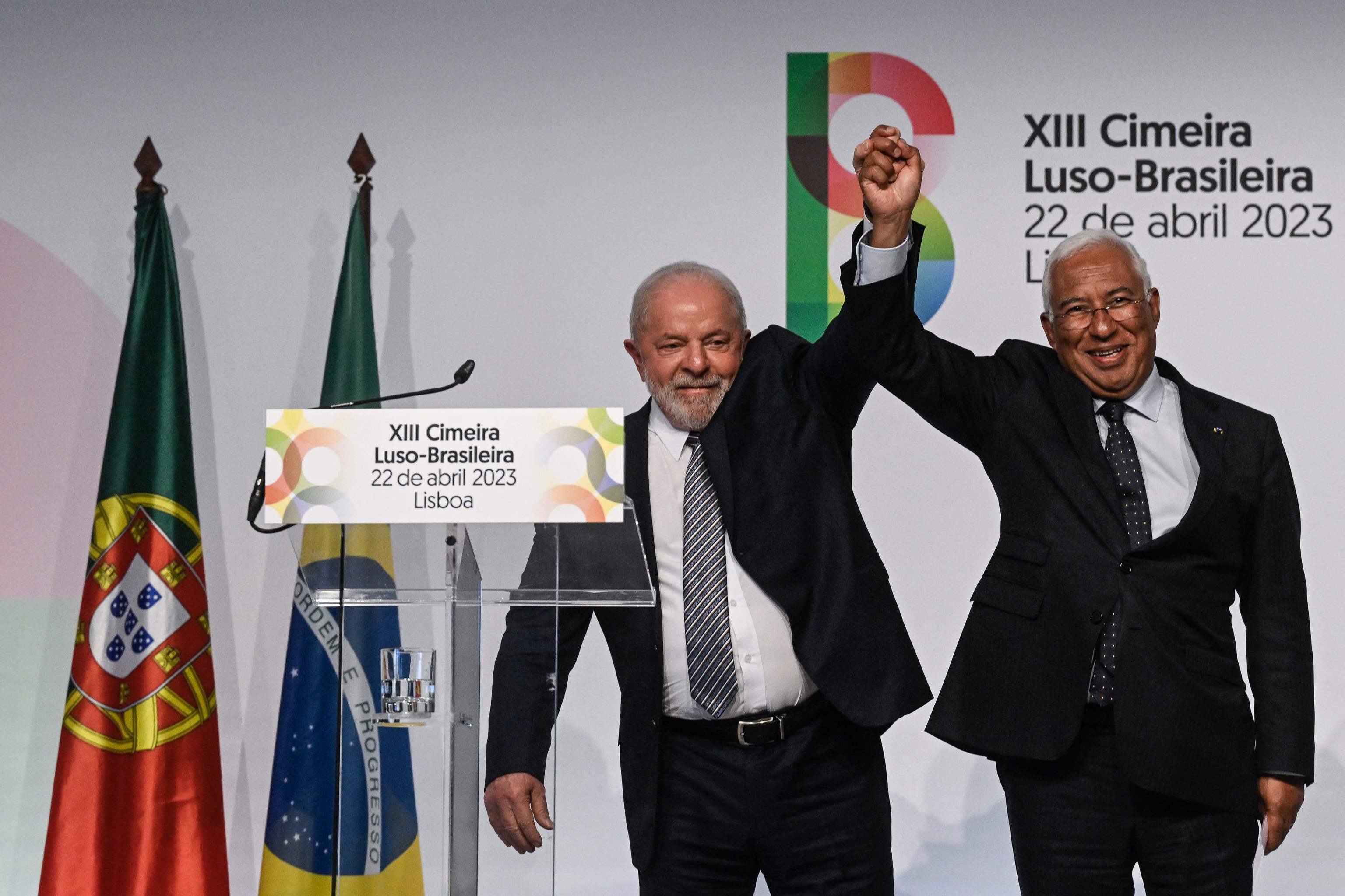 Lula da Silva y Antonio Costa, presidentes de Brasil y de Portugal.