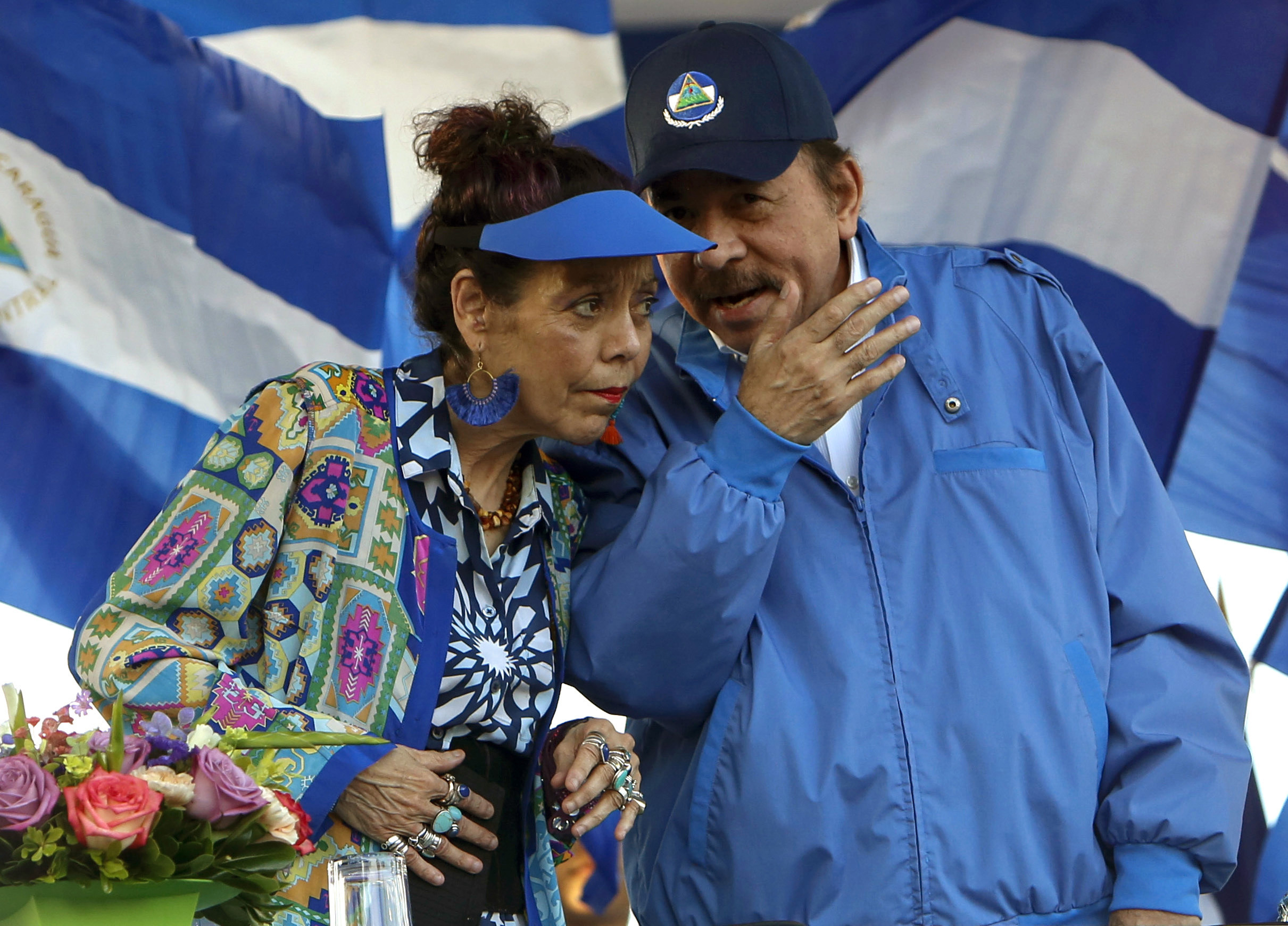 Daniel Ortega, en un reciente acto en Managua